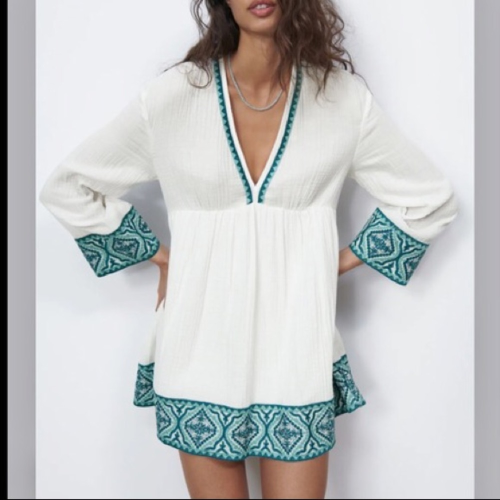 Zara combination textured dress